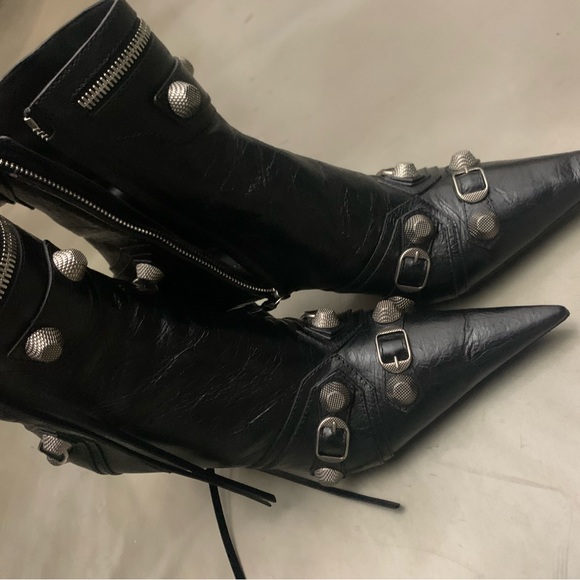 BALENCIAGA
Cagole Lambskin Buckle Zip Ankle Booties - Picture 2 of 9